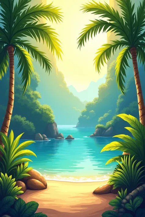 Make a background without a design, just colors with tropical colors without much information
