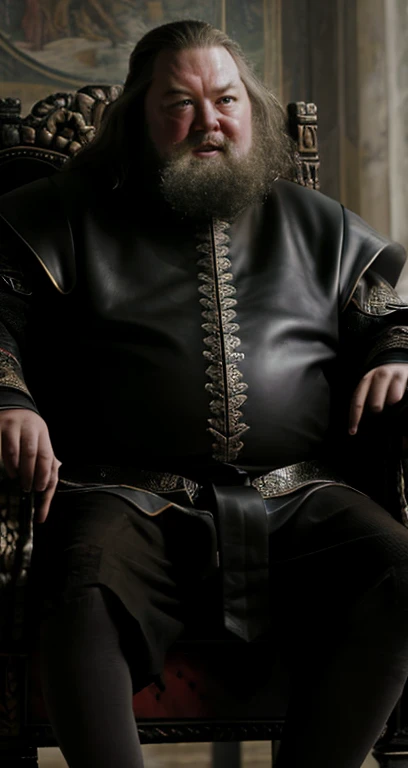 solo, priest, realistic, real life, looking at viewer, facing viewer, robert baratheon , professional, high quality, amazing, gr...