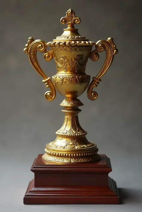 A trophy from a four-player chess championship that says KING FUTER