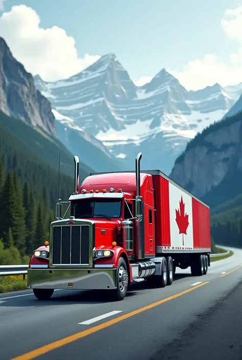 canada truck with trailor 