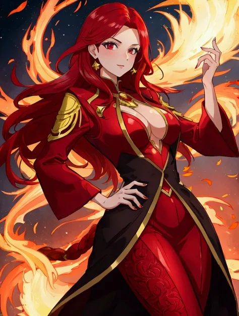 red hair fire phoenix milf queen