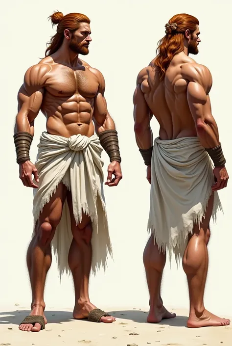 (work of art), ultra detaild, 3 view, Character view (from front view, lateral view , rear view), (detailed character sheet) , sketch reference of a god of war, God of Greek mythology, manly, His physical appearance is often portrayed as having a strong, m...