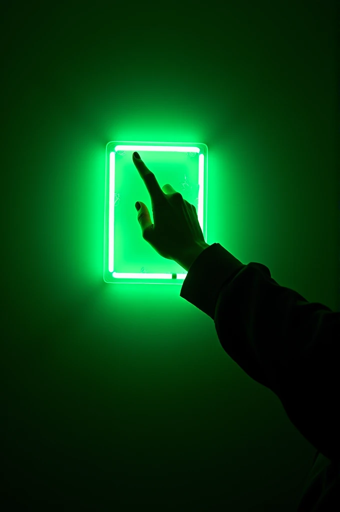 ((neon green sign)), ((work)), (tissue), glow in the dark 
