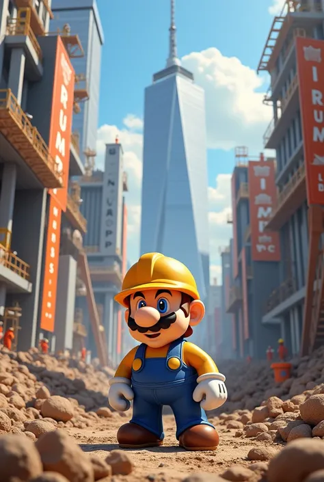 When mario was a civil engineer and he has a trumpy level