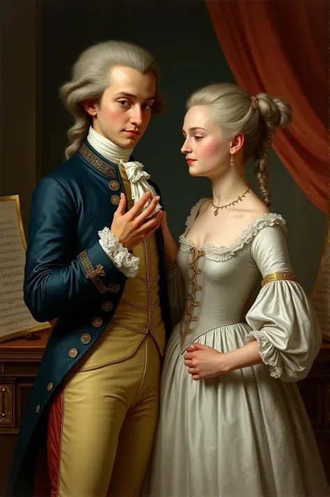 Mozart with his sister Nannerl