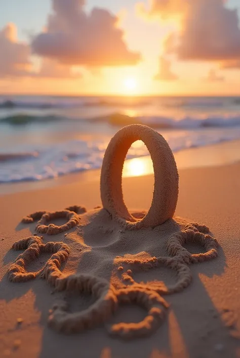 Generate a Sand art for my love her name letter is O