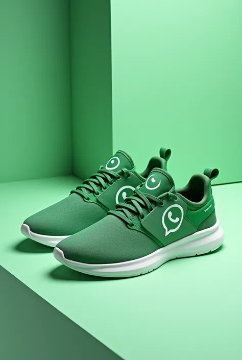 sneakers with whatsapp logo 
