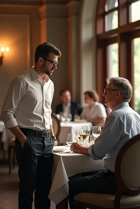 The 28 year waiter talks to Bill Gates