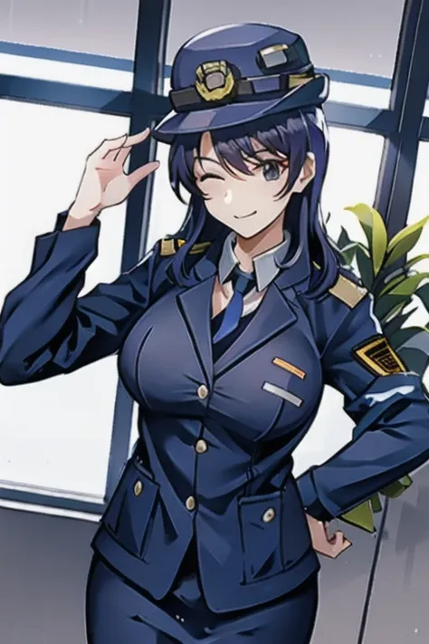 Ultra-high resolution, Ultra-high resolution, Ultra-high resolution, Ultra-high resolution,policewoman,Cowboy Shot,Japanese,High resolution police officer.Japanese police officer,Cool look,Female Executives,Police uniform,office内,View your viewers,Female p...