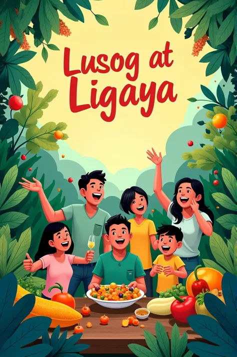 Poster making idea with the theme Lusog at Ligaya, nutrisyon para sa lahat ating pangalagaan