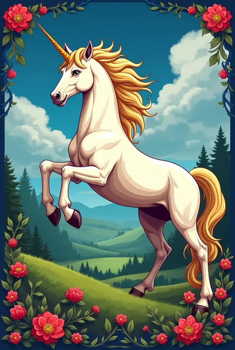 Scotland football poster with a unicorn 