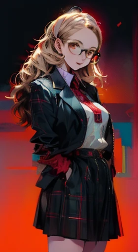 in the art style of persona5, (masterpiece:1.2, highest quality), (Realistic, photoRealistic:1.4), Beautiful illustrations, (Natural Side Lighting, Cinema Lighting), Written boundary depth, Beautiful thighs staring at the viewer, 1 female, 30-year-old, alo...