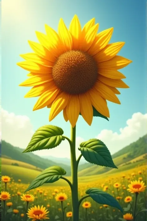 Creat a beautiful a sunflower 