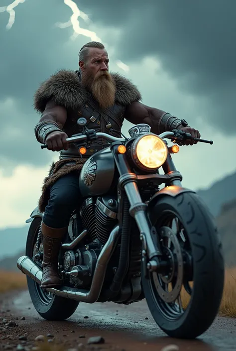 viking, motorcycle and thunder 