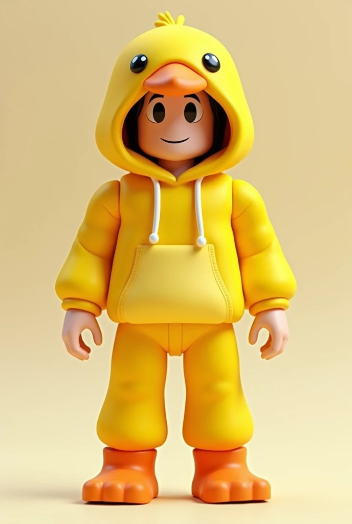 Roblox Jojo reference avatar pfp in yellow duck hoodie and yellow duck pant with Roblox smile face 