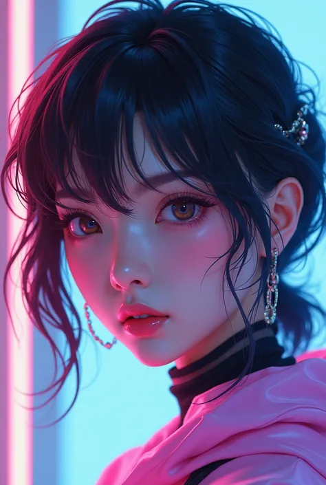 snthwve style, nvinkpunk Closeup face portrait of (((sks person))), smooth soft skin, big dreamy eyes, beautiful intricate colored hair, symmetrical, anime wide eyes, soft lighting, detailed face, by makoto shinkai, stanley artgerm lau, wlop, rossdraws, co...