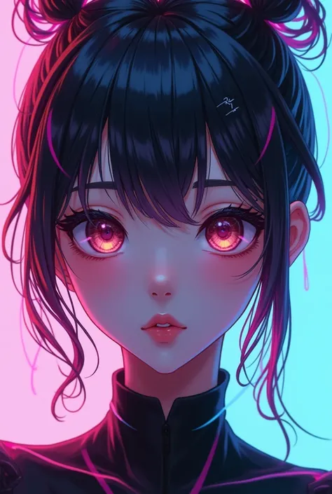 snthwve style, nvinkpunk Closeup face portrait of (((sks person))), smooth soft skin, big dreamy eyes, beautiful intricate colored hair, symmetrical, anime wide eyes, soft lighting, detailed face, by makoto shinkai, stanley artgerm lau, wlop, rossdraws, co...