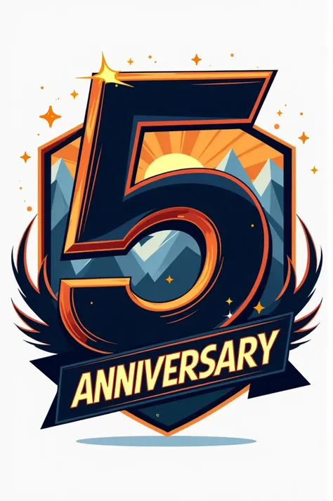 Create a 5th anniversary logo for a gym 
