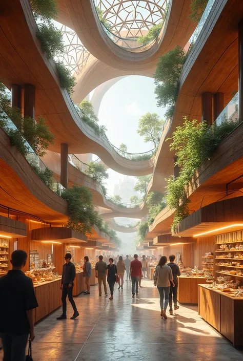 The futuristic wood shopping 