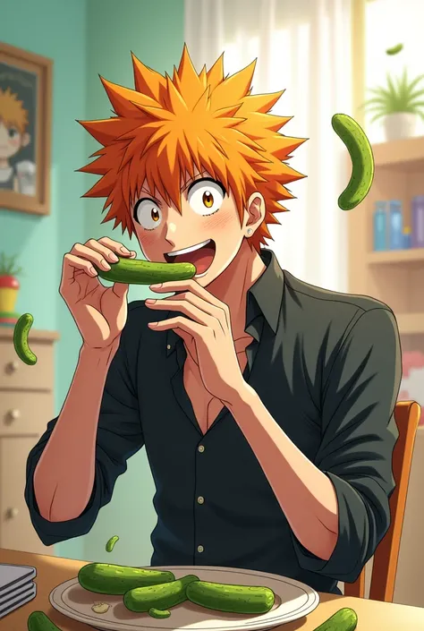 Ichigo tickling his pickle 

