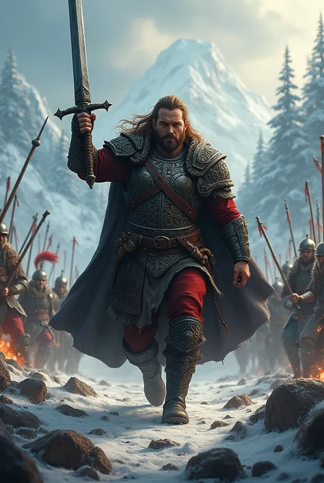 Jarl, “and his fury unleashed an epic battle. One, But make it less old and stronger with brown hair 