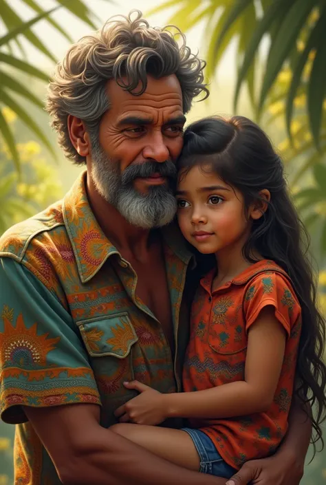 Father and  daughter wearing Bahia shirt 

