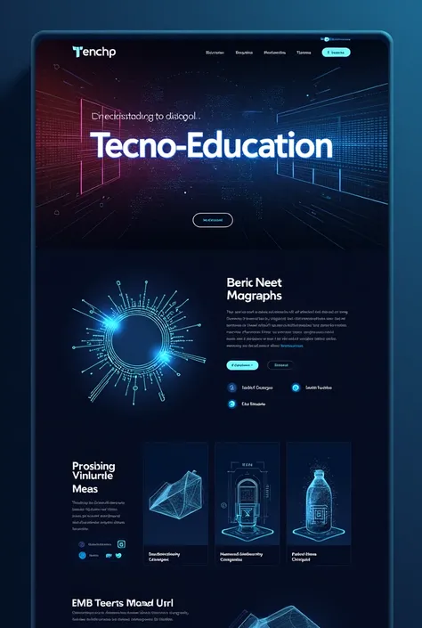 Log for a striking web page with a name :Tecno-education 