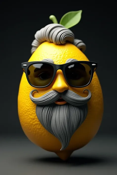  Create a lemon character with glasses and a beard. The lemon should have a unique appearance, with a stylish, well-groomed gray beard that complements his look. Add a pair of sunglasses that enhance your personality, perhaps with a sleek or modern frame. ...