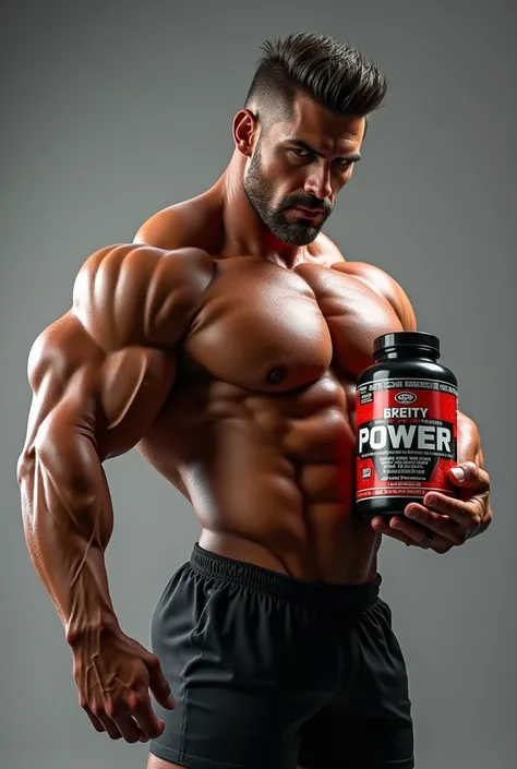 Body bulder using multivitamin called big powe