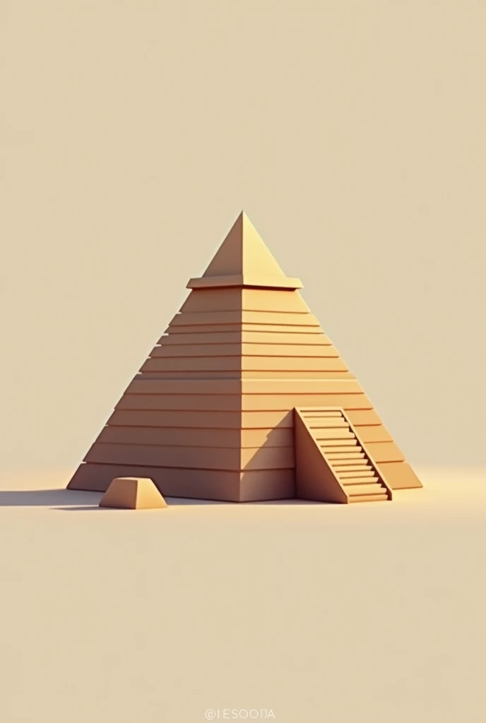 make a prehistoric truncated pyramid emoji, something simple