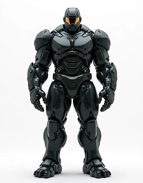 Generate a concept in AI，AI，Half Body，Mecha like Marvels Hulk full color black armor, cyberpunk hi tech helmet, Technology，Surreal, white background