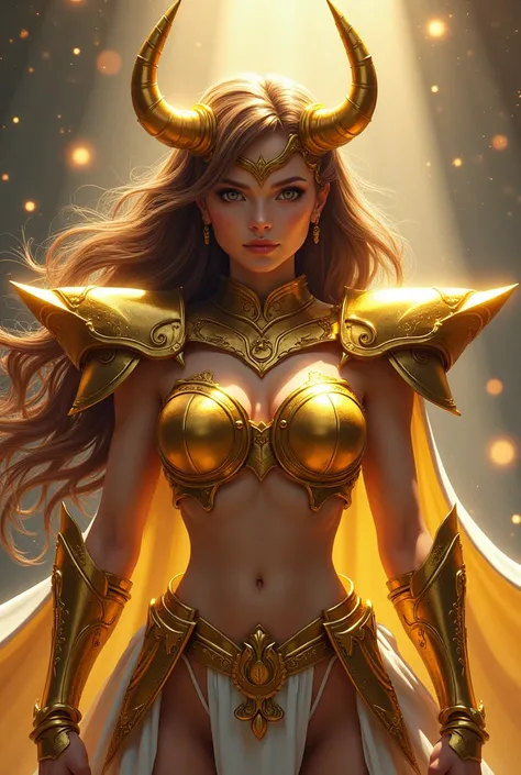 Sexy girl with Saint Seiya armor of the Taurus Knight