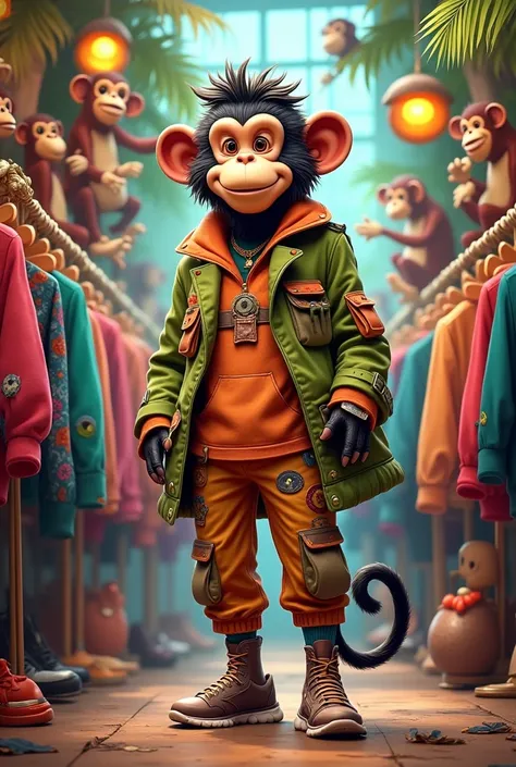 monkey clothing store owner





