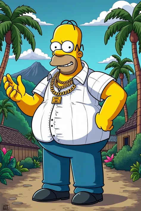 homer des simpsons en pablo escobar en cartoon