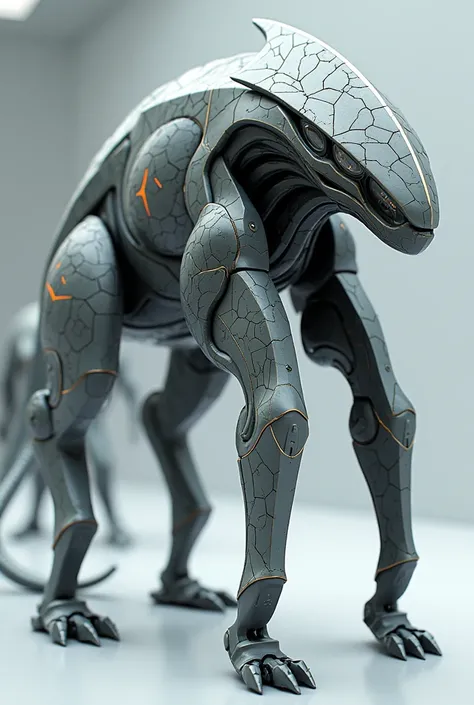 A sleek quadrupedal hybrid creature with cool design pattern