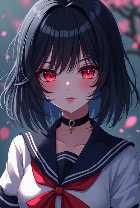 Date a live Kurumi tokisaki kaoletas black hair red eyes Sailor moon 