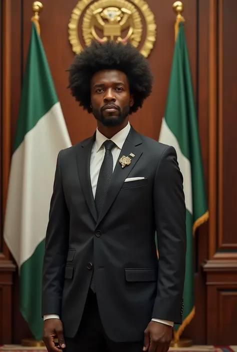 Afro male as a Nigerian president