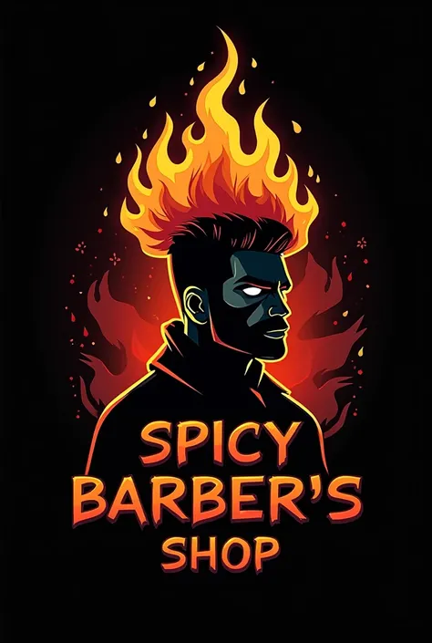 Logo of a spicy barber