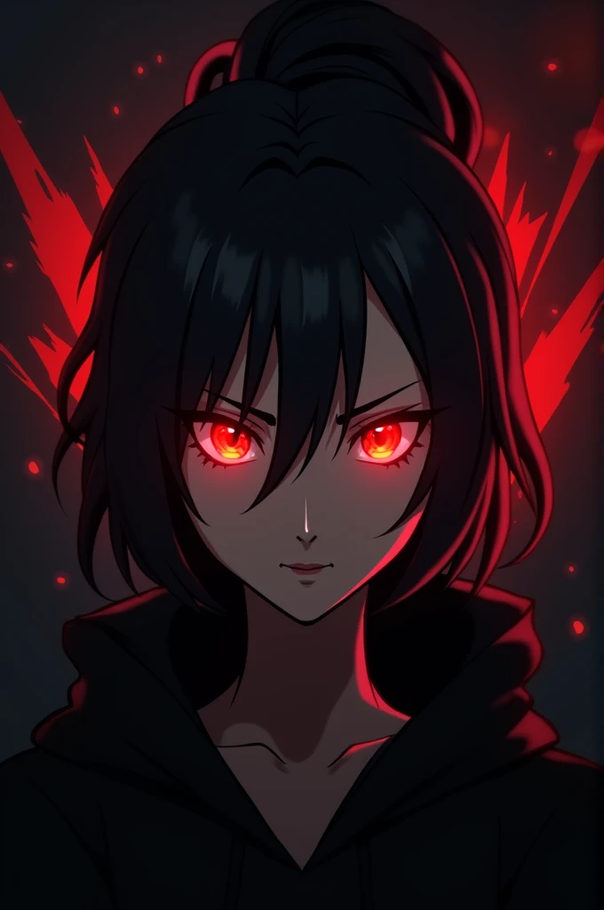 Create an animated logo with the face of Emma a character from the video game Blood Striker.