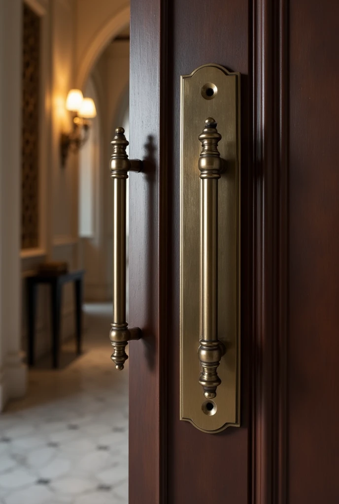 A door with double handle plate 500






