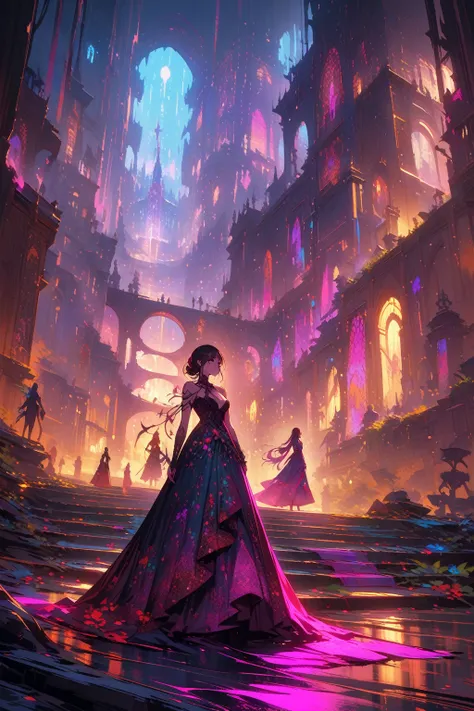 ((best quality)) , ((masterpiece)) , (detailed)，Rogues Passage, The Revenge, "In the tapestry of twilight, shadows and light entwine, unveiling the mysteries of dusk.", "Its a beautiful life, oh oh oh.", opulent, dynamic cinematic color, epic atmosphere, d...