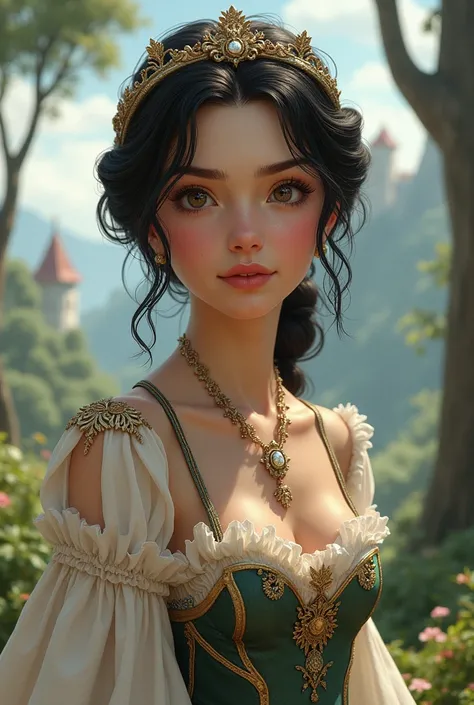 Snow White&#39;s daughter looks just like the princess but with different clothes 