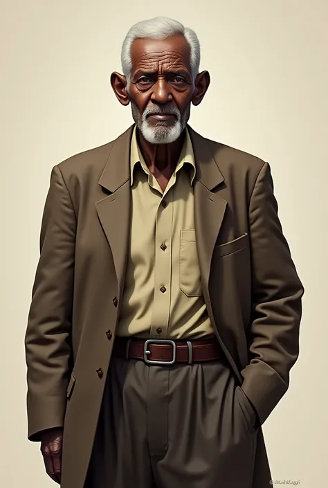 up young dark-skinned grandfather