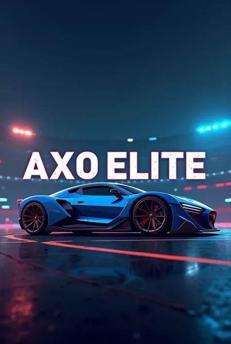 logo "AxO Elite" avec une voiture rocket League 