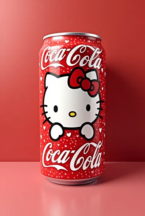 Coca-Cola can with a Hello Kitty design


