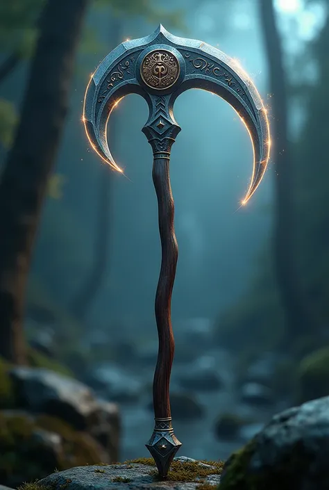 Magic sickle on the top of the sickle a symbol