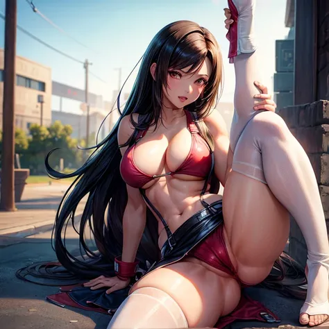 Inserting his penis into another woman　Tifa Lockhart　Insert into the vagina　Large Breasts