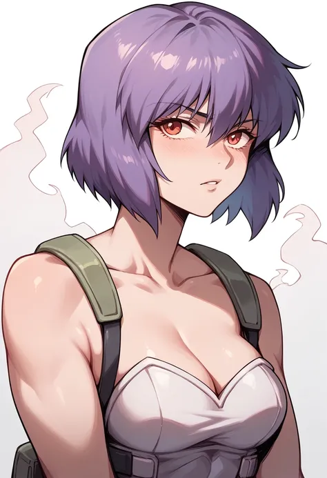 アナルセックス、Ghost in the Shell&#39;s super muscular Motoko in purple adult abnormal swimsuit training with laughing man