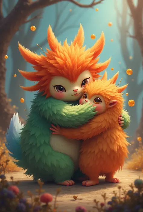 Piupiu monster hugging the thing
