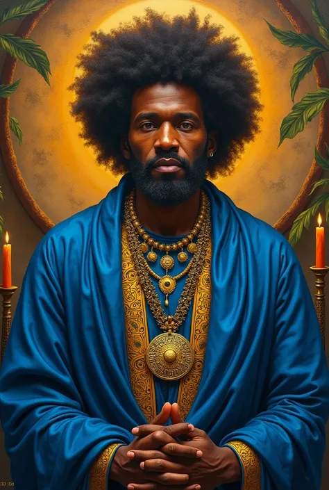 Afro-descendant religion Zé blue clothes